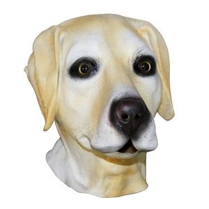 Party Masks Party Ball Mask Costume Purge Labrador Retriever Dog Full Head Animal Underdog Rave Cosplay Realistic Prop 230327