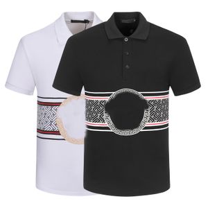 2023AAAHIGHEND Märke Shortsleeved Tshirt Men Polo Shirt 100 Cotton Lapel Business Korean Summer Embroidery Mens Clothing