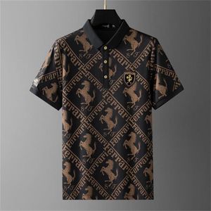 Herren-Poloshirt mit Rand mit Tiermuster, Herren-Designer, klassisch, modisch, lässig, Hip-Hop-T-Shirt für den Sommer