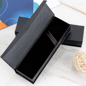Brocada de presente 5pcs Retângulo Magnet Caixas de marchas para festa de batismo de aniversário Black Pen Box Packaging Packaging