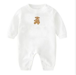 Designer nyfödda baby rompers barnkläder långärmad bomullsdesigner romper spädbarn klättra kläder baby pojkar flickor jumpsuits pyjamas