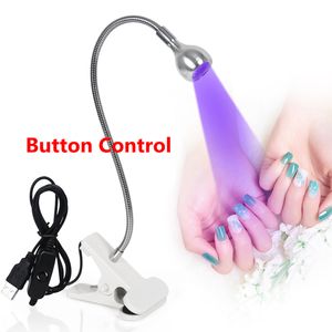 Uv Led härdning Ultraviolett ljus Lampe Uv Led skrivbordslampa Mini Uv Gel Curing Light Nageltork för DIY Nail Art för kontanter Medicinsk