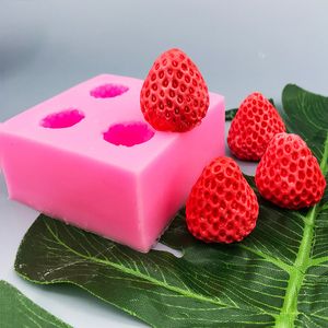 Bakning formar frukt jordgubbsilikon mögel fondant choklad gelé gör kakverktyg dekorera diy gips lera harts konst 230327