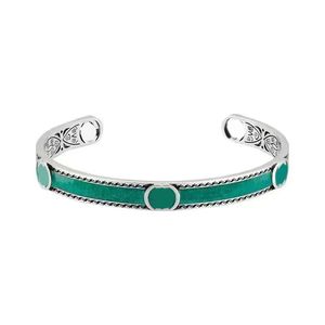 Modern designer bracelets for women letter heart birds eyes stripe phrase pattern jewelry esthetics gem green plated silver men enamel ZB059 F23