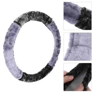 Steering Wheel Covers Car Cover Winter Fluffy Warm Sleeve Protector Cloth Auto Accessories