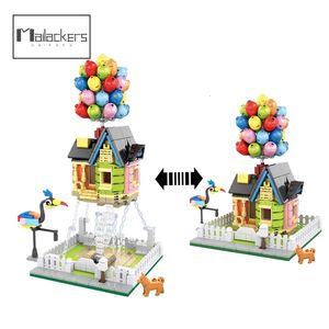 Blocks Mailackers City Expert Architecture Flying Balloon House Tensegrity esculturas clássicas do edifício Classic Friends Children Toy 230325