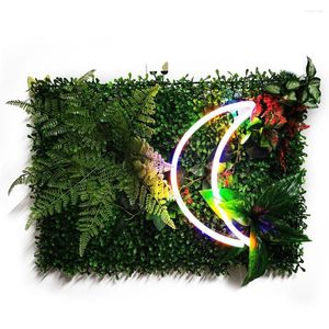 Decorative Flowers Interior Decoration Bedroom Wall Panel Simulation Plant Grass Creative Fence Green House