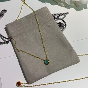 Luxurys designer halsband pendelle bollpoint halsband för kvinnor zirkon kedja mode smycken tillbehör fest flickvän gåva damer ganska bra