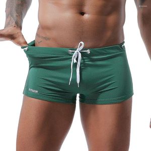 Unterhosen Herren Badehose Krawatte Nylon Niedrige Taille Boxer Spa Strand Badehose Badeanzug Herrenbekleidung