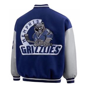 Jackets de basquete de bordados de urso homens homens longos mangas de couro feminino jaqueta de grife de grife vintage 12 casacos femininos de beisebol