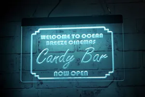 LD6237 LUZES DE TRILHA DE LED SIGN BRIECE Ocean Breeze Candy Candy Bar Open Gravura 3D Design grátis Varejo por atacado