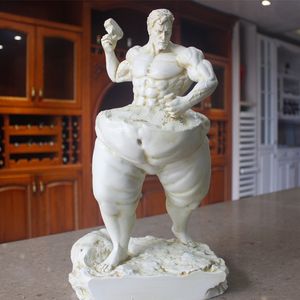 卓上ワインラックの減量重量彫刻彫刻ボディービルフィギュア筋肉の男性樹脂彫像フィットネスルームクラフト装飾オフィス装飾ギフト230327