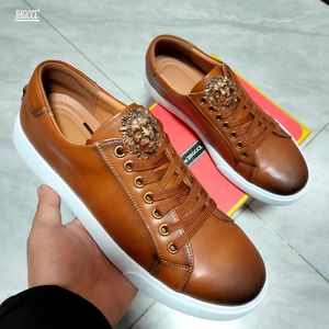 Men's Casual shoes Designer Loafers Leather High Tops Casual Plus size 47 48 Sneakers A15