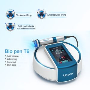 Macchina di bellezza RF EMS Micro corrente elettrica di stimola la rigenerazione del collagene Terapia della luce blu Bio Pen T6 360 Dispositivo di bellezza per il sollevamento della pelle rotante