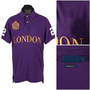 ny LONDON City Edition pikétröja kortärmad hög kvalitet 100 % bomull Herrbroderiteknik Mode Casual T-shirt S-5XL