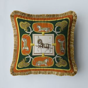 2023 Horse Design Embroidered Horse Sofa Cushion Cover Pillowslip Pillowcase without core Home Bedroom Car Seat Backrest Cove