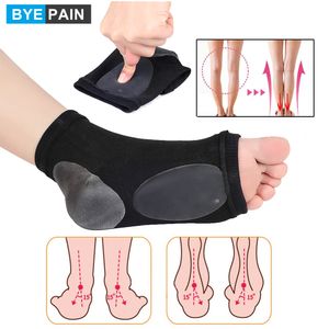 Foot Treatment 2Pcs Arch Support Sleeve Cushioned Soft Elastic Gel Pad Fabric Socks for Flat Pain Relief Plantar Fasciitis Heel Spurs 230327
