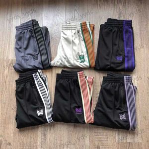 Men's Shorts Item Quality Aw Needles Butterfly Pants Autumn Ribbon Matching Couple Loose Straight Pants T230327