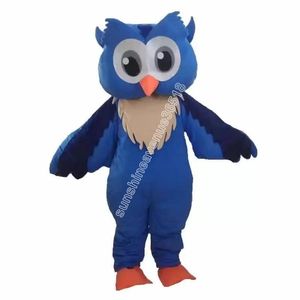 Gorąca sprzedaż Blue Owl Mascot Costume Top Cartoon Anime Postacie Karnawał unisex dorośli rozmiar świąteczny przyjęcie urodzinowe strój na zewnątrz garnitur