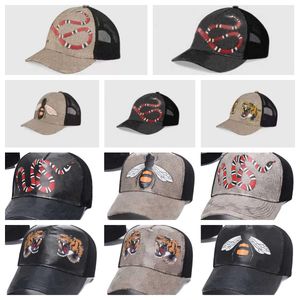 Дизайнерские снимки Tiger Head Hats пчелиные сетчатые шляпы сетки модные шляпы вышива