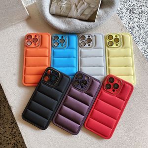 Phone case in All Categories for iPhone7/8 11 11Pro 12 12pro iphone14 Down jacket with lens film iPhone case metal ring