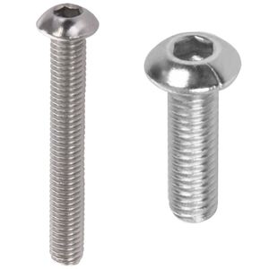 Hand Tools 40 Pcs Stainless Steel Button Head Screw Hex Socket Bolts 30 M3 X 10Mm & 10 M6 45Mm