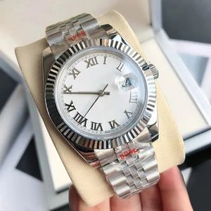 orologio in vetro zaffiro blu nero bianco automatico meccanico 41 mm quadrante con diamanti datejust cinturino in acciaio oyster montre homme orologi impermeabili luminosi