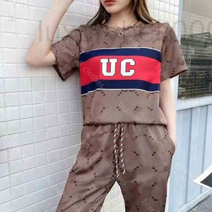 Designer Women Tracksuits For Couples Short Sleeve T Shirt Pants 2 PCS Suit Tiger Print Tee Top Sportswear Joggers Suits Brand Clothing Set Spring QF6O