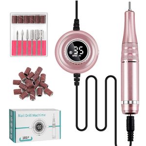 Nail Art Equipment 35000RPM Manicure Machine Electric Nail Drill Portable Nail Lathe Electric Manicure Cutter Set Nail Gel Polisher Salon Equipment 230325