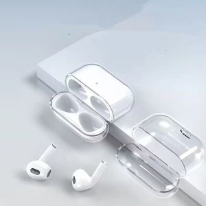 Para AirPods Pro2 air pods3 Fones de ouvido capas airpod pro2 geração Acessórios para fones de ouvido Capa transparente capa protetora fofa Apple Caixa de carregamento sem fio