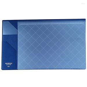 Blue Cute South Korea A4 Large Artificial Leather Office School Desk Pad Gift Stationery Supplies Fine Student Organi