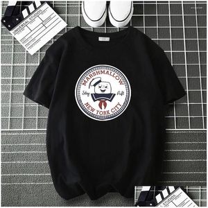 القمصان للرجال رجال tirts فيلم الفن Ghostbusters قميص Cotton Tee Funny for Men Woman Tops فضفاضة من الذكور Hip Hop Harajuku Tsh Dhqw9