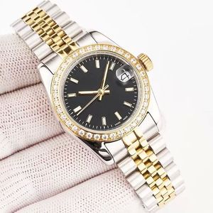 Diamond Watch Kadınlar Erkekler Saatler Reloj Otomatik Saat Mekanik Hareket Katlama Tokalı Aydınlık Safir Su Geçirmez Altın Tarih Sürekli Bilek Swatches Hediye
