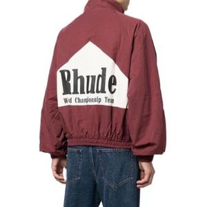 giacca rhude Primavera Autunno giacche Windrunner oversize Cappotto giacca sottile Giacca antivento sportiva da uomo esplosione abbigliamento Bomber