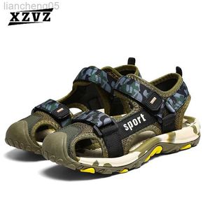 Sandaler XZVZ Kids Sandaler Bekväma icke-halk Kids Summer Sandaler Anti-Collision Protoe Toe Boys Shoes Convenience Leisure Footwear W0327