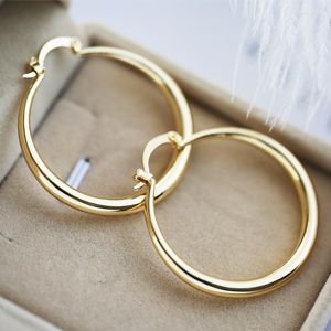 Dangle Earrings Fashion Simple Women's Gold Colors Large Round Hoop For Women Exquisite Party Wedding Engagement Jewelry