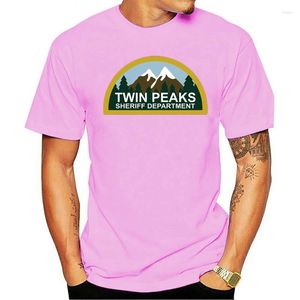 Męskie koszule 2023 Modna moda bawełniana T-shirt Twin Peaks Anti-Wrinkle Letters Style Letni rozmiar S-5xl Spersonalizowana koszula