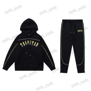 Herren Traursuits Herbst und Winter Neue Trapstar-Gradient Stickerei Plüschpullover Hosen Nahaufnahme Reißverschluss Hosen Herren- und Frauen-Freizeit-Set T230327