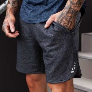 Shorts masculinos 2021 Summer New Mens Fitness Shorts Fashion Casual Gyms Workouting Workout Male Calf-comprimento da panturrilha curta Marca da marca W0327