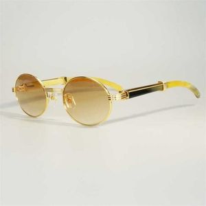 Luksusowe projektant okularów przeciwsłonecznych 20% zniżki na retro surowe wrażenie Buffalo Horn moda męska owalna krótkowzroczność krążyła szklanki czytania