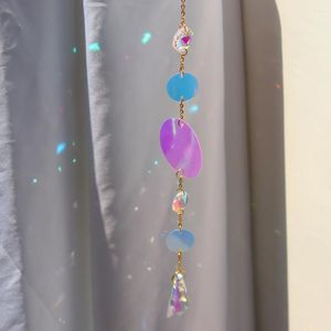 Dekoracje ogrodowe dekoracyjny księżyc Suncatcher Faux Crystal Windchimes Wiselant Znakomity ręcznie robiony dekoracje okien 2023