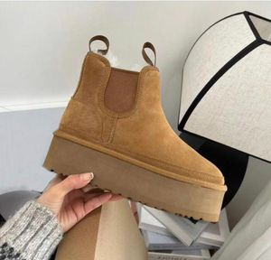 Las mujeres aumentan las botas de nieve de la plataforma Mantenga la bota cálida suave y cómoda peluche botas casuales de peluche hermoso regalo con tarjeta de bolsillo