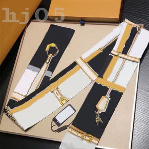 Designer Silk Scarf Luxury Scarf For Women Casual Long Mixed Color Olika mönster Ribbon Creative Headband Scarves Designer Neckerchief Smooth PJ078 B23