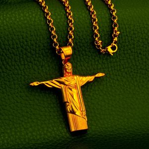 Chains Virgin Mother Mary Pendant Necklace For Women Gold Color Stainless Steel Colar Jewelry Christmas Necklaces CollierChains