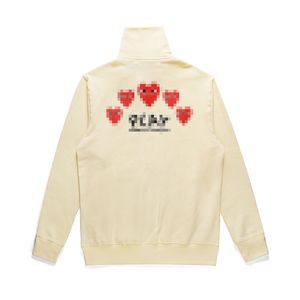 Дизайнерские мужские толстовка композита Garcons играет черную толстовку CDG Red Heart Hoodie Size x322