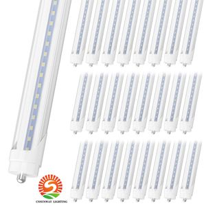 8 'T8 FA8 DIREKTIRE LED -rör V Form 8ft Integrerad LED -ljus 8 ft Arbetsljus 45W 72W 96' 'Double Row Ersätter fluorescerande rör Ljusarmaturer