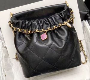 Designer bag 2023 p new fund mini gem hand carry chain bag shoulder inclined shoulder bag fashion leather handbag