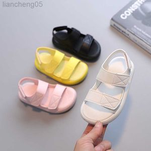 Sandalen Sommer Kinder Gelb Weiß Rosa Sandalen Für Kleinkind Baby Kinder Kind Mode Koreanische dent Strand Sandalen Neue 2022 1T bis 7T W0327