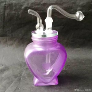 Hookahs Peach heart frosted water hookah , Wholesale Glass Bongs, Oil Burner Glass Water Pipes,