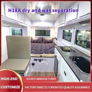 Customized Product Trailer RV H18A Wet and Dry separation Customized Trailer RV Aluminum Airstream RV camp with Decoration Shower RV Camping trailerRV
